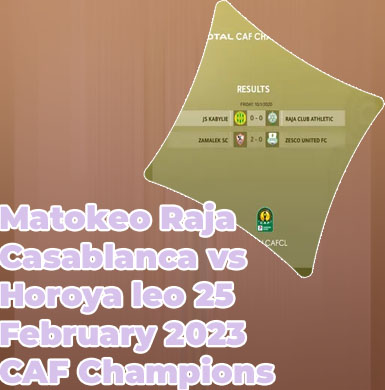 Caf champions league results today